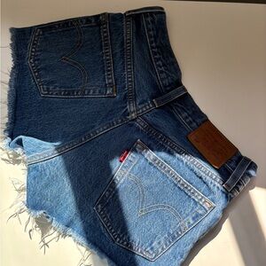 Levi’s 501 Dark-wash High waisted Jean Shorts
